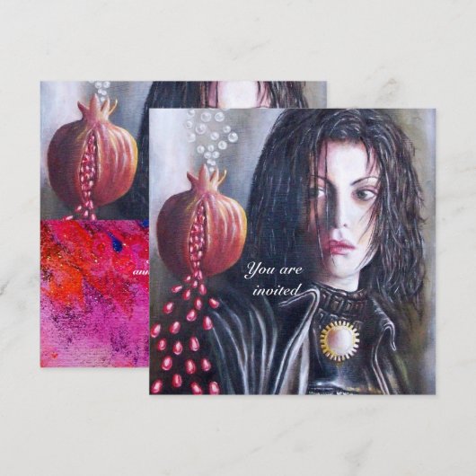 Invitation MAGDALEN Gem rouge (Devant / Derrière)