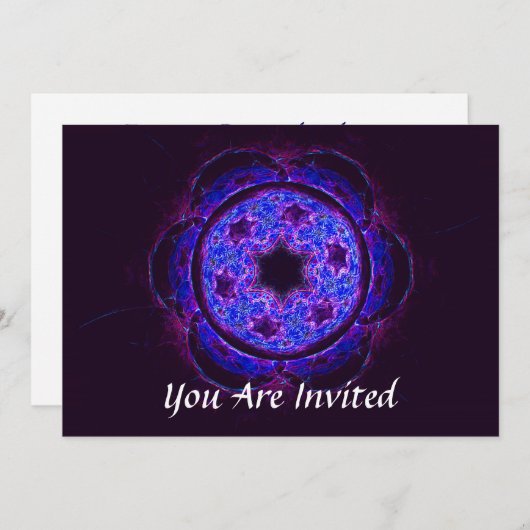 Invitation Magen David Alef (Devant / Derrière)