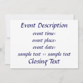 Invitation Magène métallique orné David (Dos)