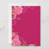 Invitation Magenta floral (Dos)