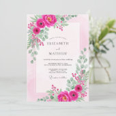 Invitation Magenta Lively Spring Wedding (Debout devant)
