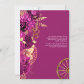 Invitation Magenta Pink Gold Roses Charro Western Quinceanera (Dos)