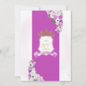 Invitation Magenta Princess Castle Royal Quinceanera (Dos)