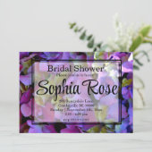 Invitation Magenta Purple bleu jaune Hydrangeas fleurs (Debout devant)