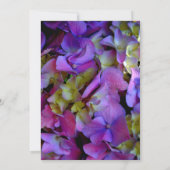 Invitation Magenta Purple bleu jaune Hydrangeas fleurs (Dos)