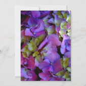 Invitation Magenta Purple bleu jaune Hydrangeas fleurs (Dos)