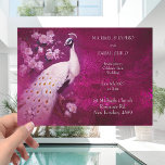 Invitation Magenta romantique moderne et Mariage Peacock blan<br><div class="desc">Laissez votre faire-part de mariage être une expression de style, de classe et de vibrations avec le Shy Shy Panda magenta et le faire-part de mariage de paon blanc. Avec une magnifique palette de couleurs magenta et blanche, une illustration détaillée de paon et un look contemporain moderne, vos invités seront...</div>