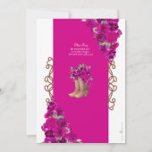 Invitation Magenta rose Floral Ouest Charra Quinceañera (Dos)