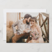 Invitation Magenta script moderne 6 photos mariage (Dos)