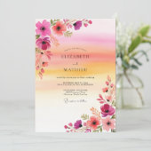 Invitation Magenta Spirited Summer Wedding (Debout devant)