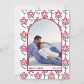 Invitation Magenta super rétro et mariage d'inspiration les a (Dos)