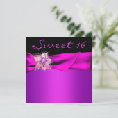 Invitation Magenta Sweet 16 Party (Debout devant)