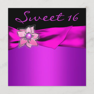 Invitation Magenta Sweet 16 Party