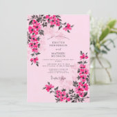 Invitation Magenta Whimsical Spring Wedding (Debout devant)