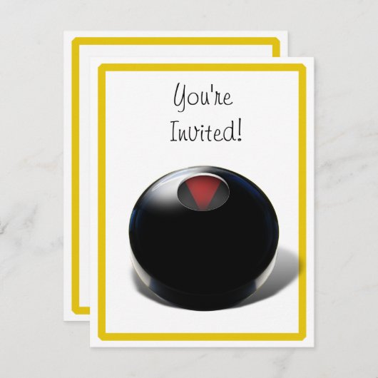 Invitation Magic 8 Ball ( Ajouter Votre Réponse) (Devant / Derrière)