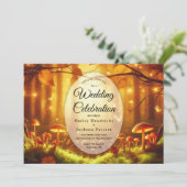 Invitation Magic Amber Forest Fairytale Mariage (Debout devant)