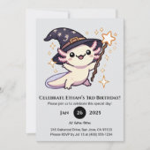 Invitation Magic Axolotl Assistant Anniversaire (Devant)