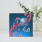Invitation MAGIC BERRIES 4, MONOGRAM saphir rouge or (Debout devant)