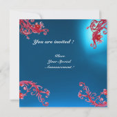 Invitation MAGIC BERRIES 4, MONOGRAM saphir rouge or (Dos)