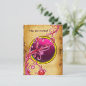 Invitation MAGIC BERRIES PARCHEMENT GEM rouge rubis (Debout devant)