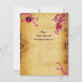 Invitation MAGIC BERRIES PARCHEMENT GEM rouge rubis (Dos)