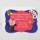 Invitation Magic Birthday Party (Devant)