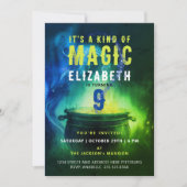 Invitation Magic Cauldron Green Blue sorcier Assistant Spell  (Devant)