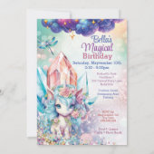 Invitation Magic Crystal Fairyland fête d'anniversaire (Dos)