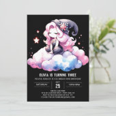 Invitation Magic Dreamy Wizard Anniversaire (Debout devant)