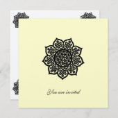 Invitation MAGIC EVENT papier d'or métallique (Devant / Derrière)