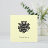 Invitation MAGIC EVENT papier d'or métallique (Debout devant)