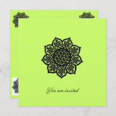 Invitation MAGIC EVENT papier d'or métallique (Devant / Derrière)