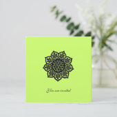 Invitation MAGIC EVENT papier d'or métallique (Debout devant)