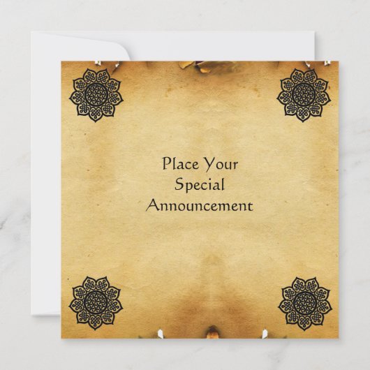 Invitation MAGIC EVENT papier d'or métallique (Dos)