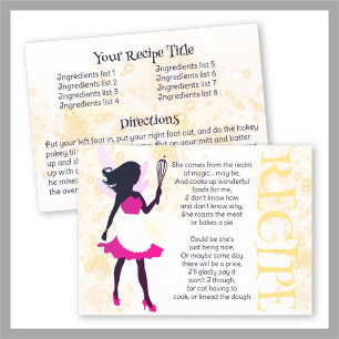 Invitation Magic fairy cuisine cuisson livre de recettes cart