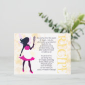 Invitation Magic fairy cuisine cuisson livre de recettes cart (Debout devant)
