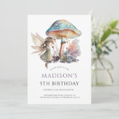 Invitation Magic Fairy Fairytale 5e fête d'anniversaire (Debout devant)