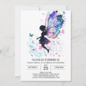 Invitation Magic Fairy Tale Editable Anniversaire Magie (Devant)