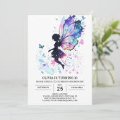 Invitation Magic Fairy Tale Editable Anniversaire Magie (Debout devant)