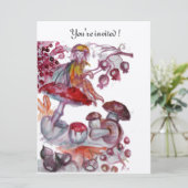 Invitation MAGIC FOLLET DE CHAMPIGNONS argent (Debout devant)