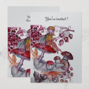 Invitation MAGIC FOLLET DE CHAMPIGNONS argent