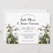 Invitation Magic Garden Green Bourgogne Mariage (Devant)
