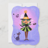 Invitation Magic Green Hair sorcière Lavande et rose do-it-yo (Devant)