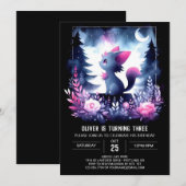 Invitation Magic Kids Chat Anniversaire (Devant / Derrière)