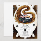 Invitation Magic Kids' Monster Truck Anniversaire (Devant / Derrière)
