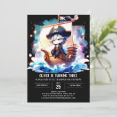 Invitation Magic Kids Pirate Anniversaire (Debout devant)