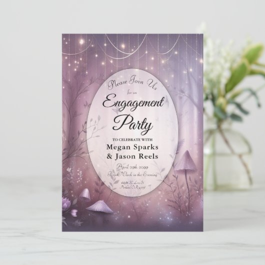 Invitation Magic Lavender Fairy Lights (Debout devant)