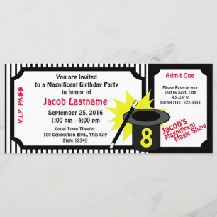 Invitation Magic Me Anniversaire Rouge