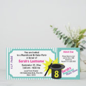 Invitation Magic Me Anniversaire Turquoise (Debout devant)