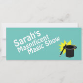 Invitation Magic Me Anniversaire Turquoise (Dos)